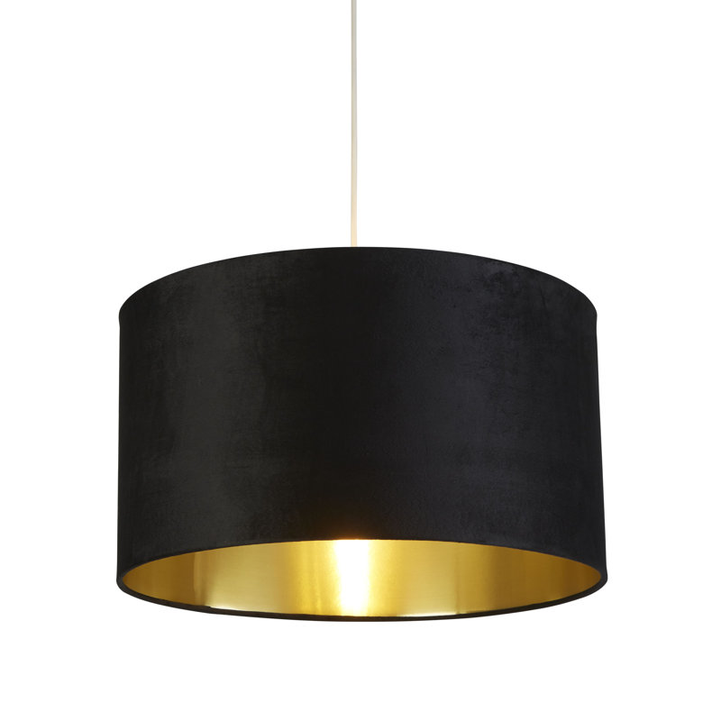 28cm H Velvet, Plastic And Mild Steel Traditional in Black And Gold