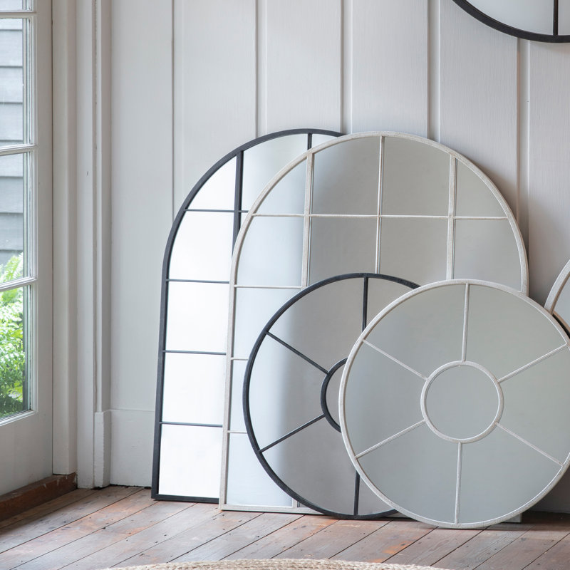 Sisson Metal Flat Mirror, Black