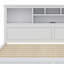 Lit plateforme en bois avec tête de lit multi-rangement, USB et tiroirs-772532307