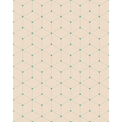 Swampscott Cube Geometric Wallpaper