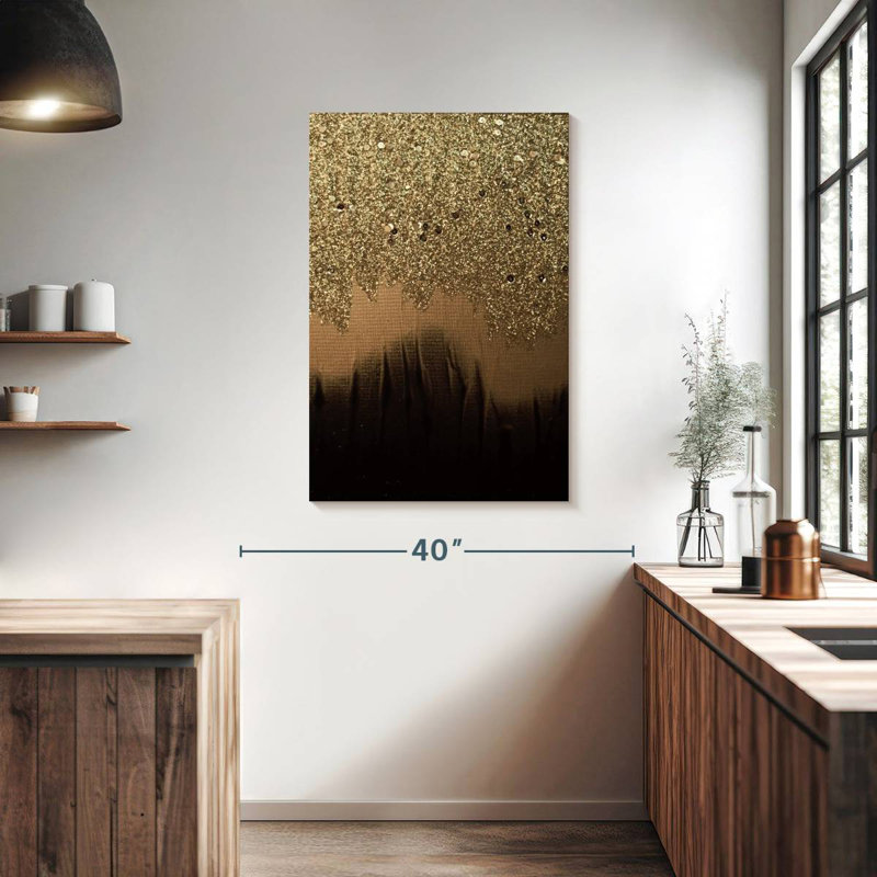 Avery Black Gold Shimmer, 39" H x 26" W