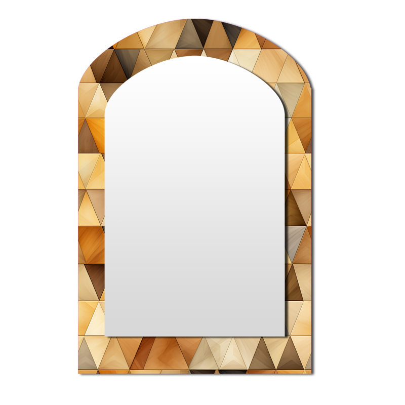 Miroir mural beige et brun, 43 po x 33 po