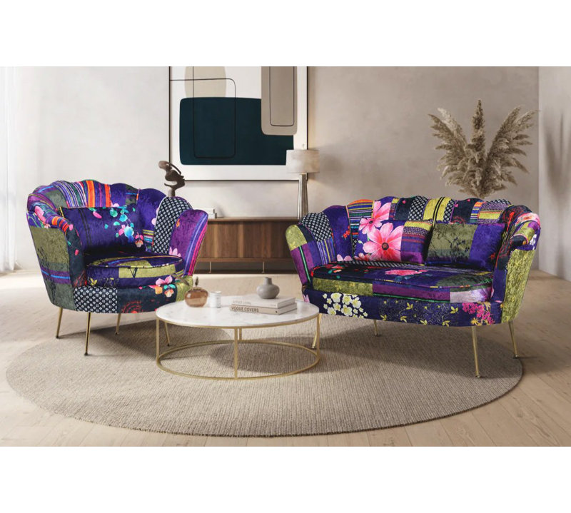2 - Piece Velvet Living Room Set