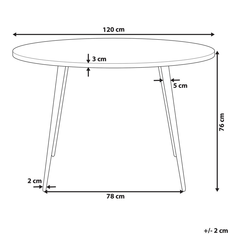 Monte Round Dining Table, White