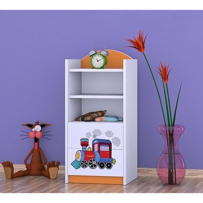 Melody 96cm H X 45cm W Transportation Kids Cube, Orange
