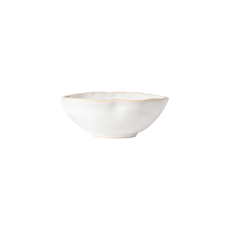 Silvina Handmade Porcelain Rice Bowl, Fennel White