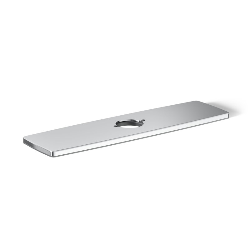 Écusson de robinet de cuisine à trois trous Riff, Chrome poli