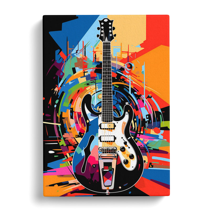Electric Guitar Pop - Wrapped Canvas, 76cm H x 50cm W x 3cm D
