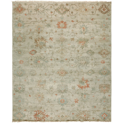 SAMPLE-Oriental Hand Knotted Wool Area Rug in Ivory