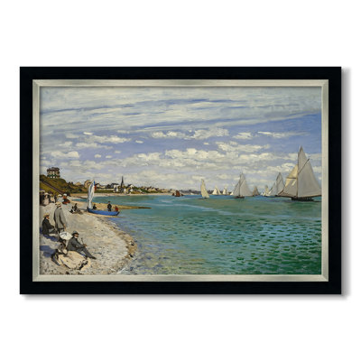 Regatta at Sainte-Adresse, 1867 - Claude Monet - Toile encadrée sur mesure