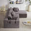 Ensemble de canapé modulaire rembourré en chenille Modern, canapé de salon modulaire en L de 108 pouces avec 6 coussins, combinaison gratuite-106762616