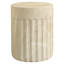 Table d'appoint Zenvio Modern Sculptural Fiberstone avec base festonnée-1324247331