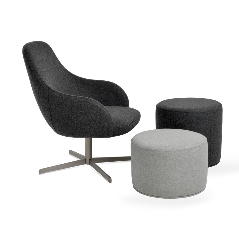 Fauteuil pivotant 4 étoiles Gazel, Gris foncé