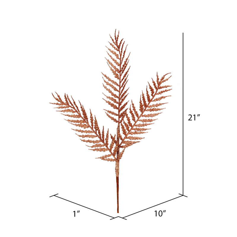 21'' Faux Fern Plant, Orange