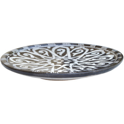 Plaque de céramique marocaine de la fin du 19e siècle avec motif mauresque