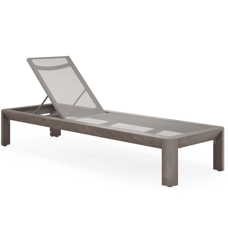Chaise Lounge Sling, Textured Black, Pewter