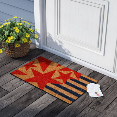 Maitz Non-Slip Independence Day Outdoor Doormat