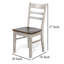 Ensemble de 2 chaises de salle à manger Camie, conception à échelle, bois d'acajou gris