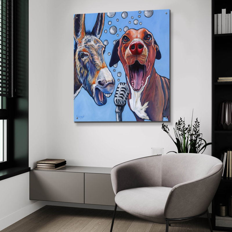 Art mural en verre rouge «Harmony» par Kathryn Wronski, H 36 po x l 36 po x P 0,2 cm