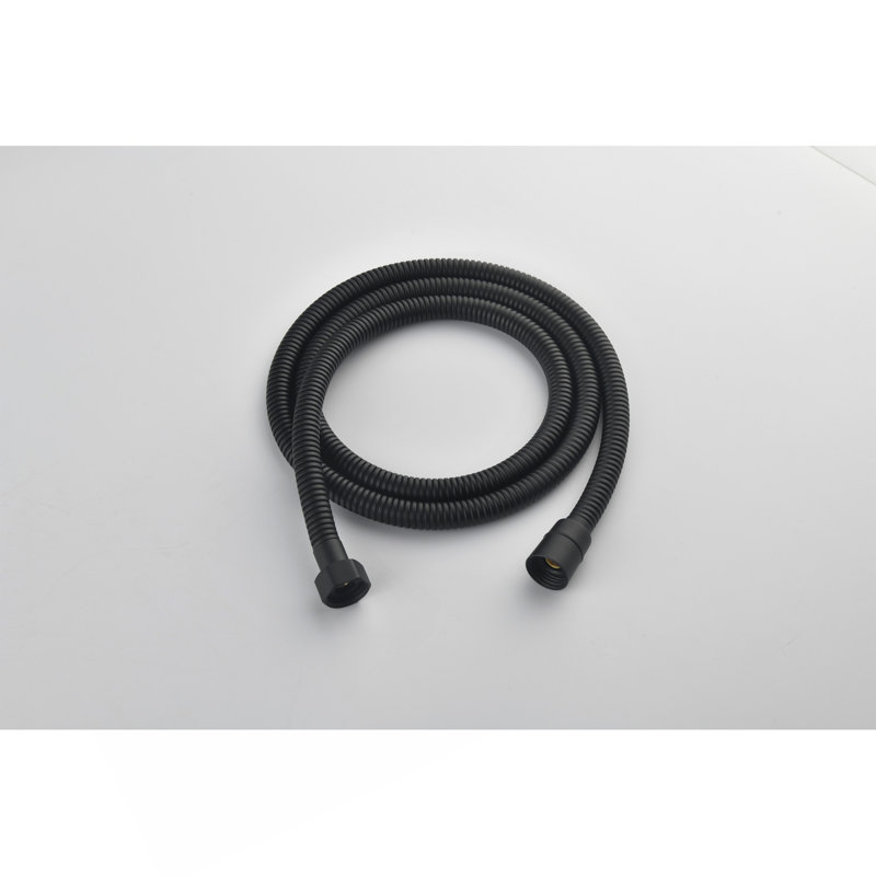 Boyau de douche en acier inoxydable 59 pouces, Noir mat
