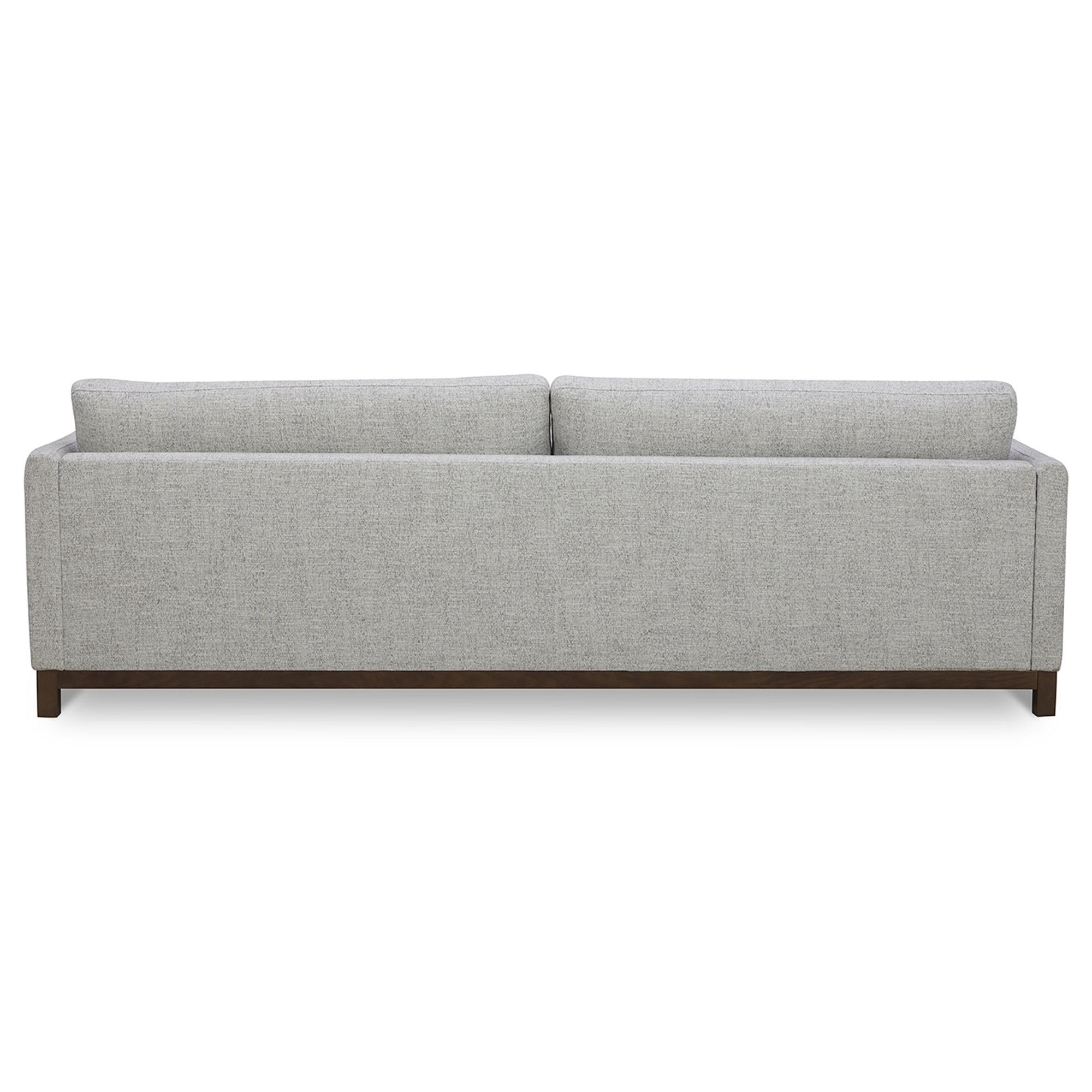 Liz 85" Upholstered Sofa, Gray Heathered, Dark Brown, 32.28"H x 84.25"W x 39.37"D