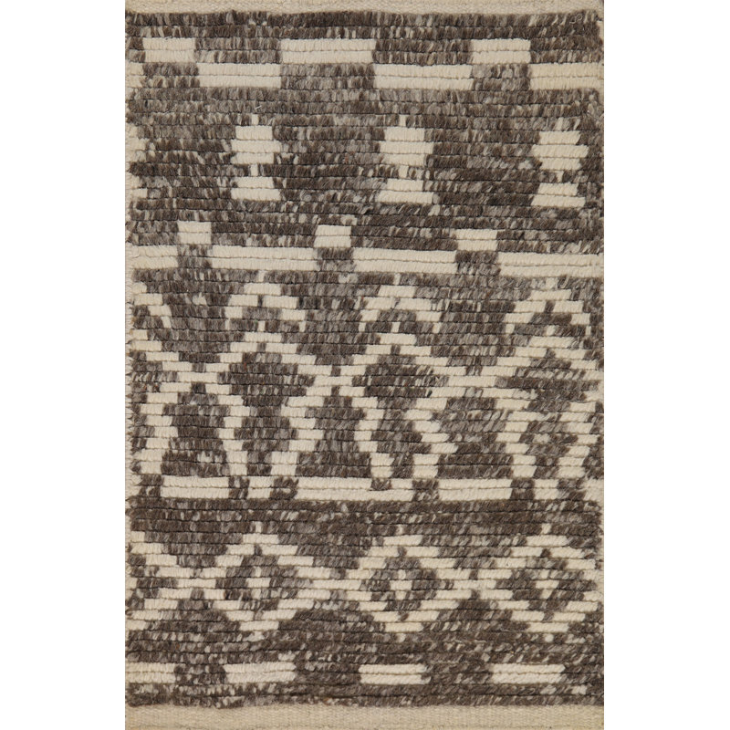 Tapis décoratif oriental rayé en laine marocain 2x3