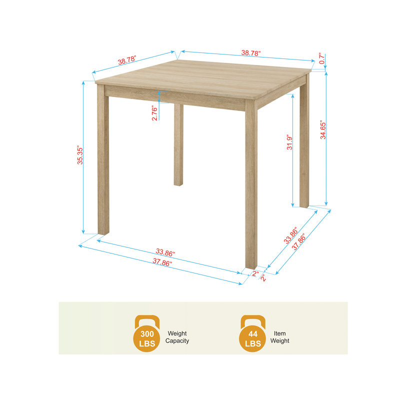 Clover Light Oak Square Counter Height Table