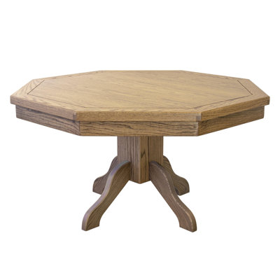 54 Inch 8 Player Deluxe Poker Table in Provincial Oak with 8 Wood Chip Trays and Wood Topper