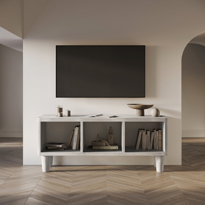 Console en bois massif Chertsey, Sea Drift Grey