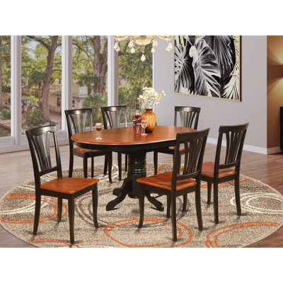 5 Piece Dining Room Furniture Set Includes an Oval Kitchen Table with Butterfly Leaf and 4 Faux Leather Upholstered Dining Chairs, 42x60 Inch, Saddle Brown