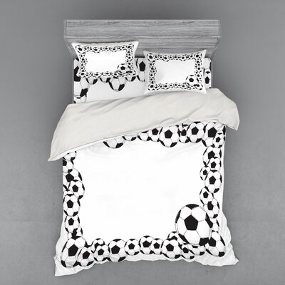 Soccer Duvet Cover Set -  Ambesonne, bsnev_50845_queen