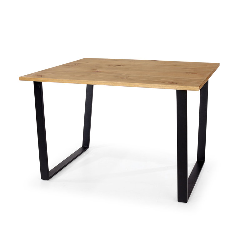 Caitlynne Industrial Design Wooden Dining Table with metal legs, H76 x L150 x W75cm
