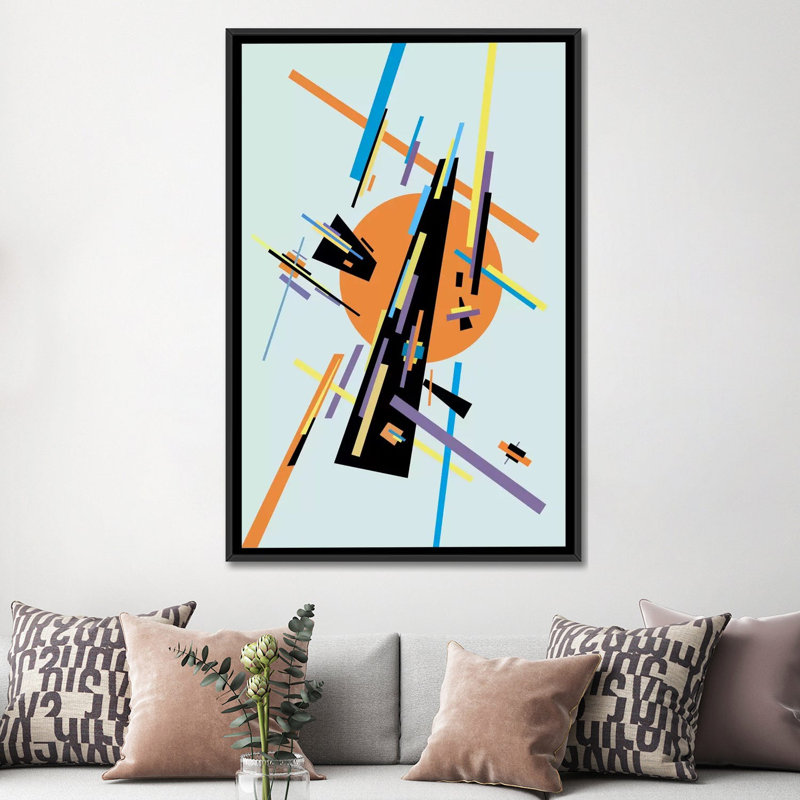 « velocithink », impression sur toile, H 26 po x l 18 po x P 1,5 po, Toile avec cadre noir, Pas de tapis