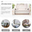 Ensemble de canapé-lit en tissu de 61 po pour grand salon / chambre à coucher, structure en fer renforcé, poches de rangement des deux côtés, dossier réglable.-37709086