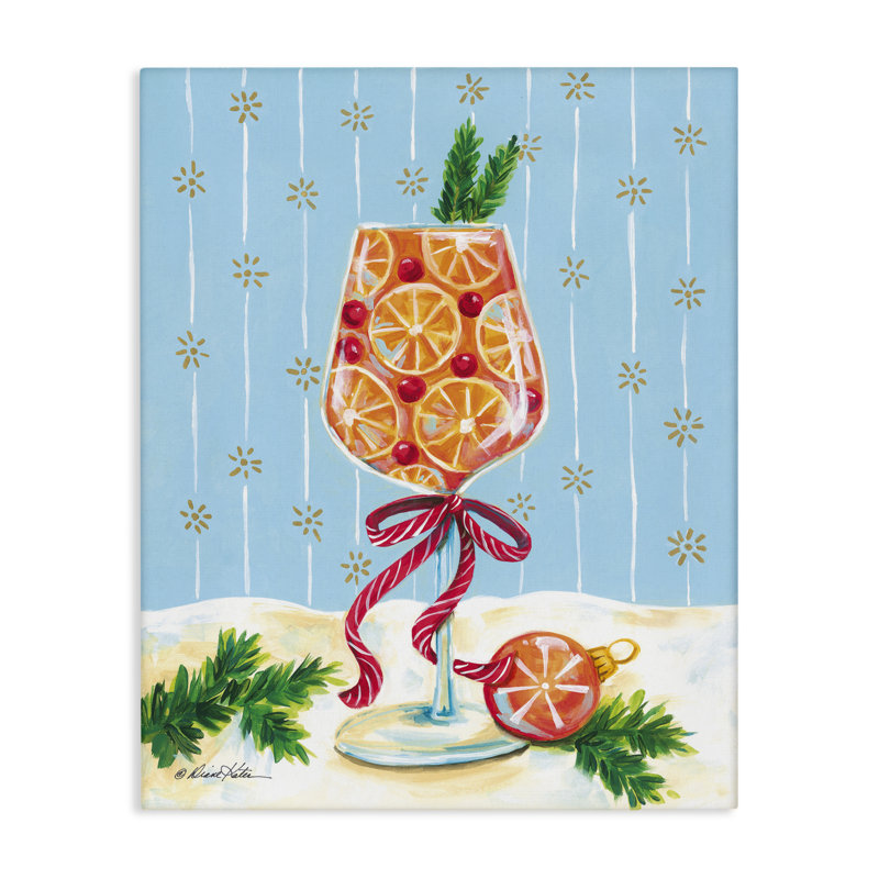 Toile de cocktail festive aux fruits, design par Diane Kater, H 20 po x l 16 po