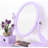 Fascinating Purple Wood Vanity With Stool, 3 Drawers And Adjustable Beauty Care Mirror Table Cozy Stool 3 Storage Appeal-1288871564