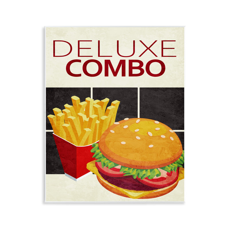 Plaque murale Deluxe Combo Fast Food, design par Kim Allen