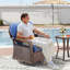 Chaises de patio, chaises d'extérieur, ensemble de 2 chaises pivotantes avec coussins pour porche et jardin