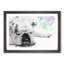 Sleeping White British Bulldog in Abstract - Picture Frame Painting Print-55619207-55619209