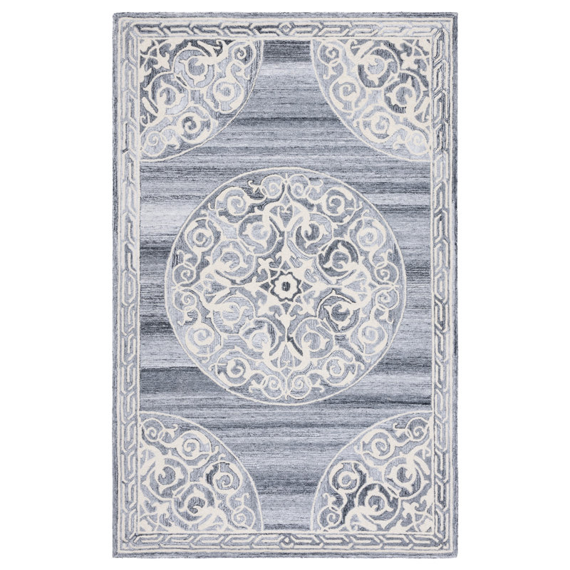 Dumitriana Hand Tufted Performance Geometric Rug, Runner 2'3" x 8'
