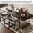 Black Solid Wood Desktop Desk-1925913651