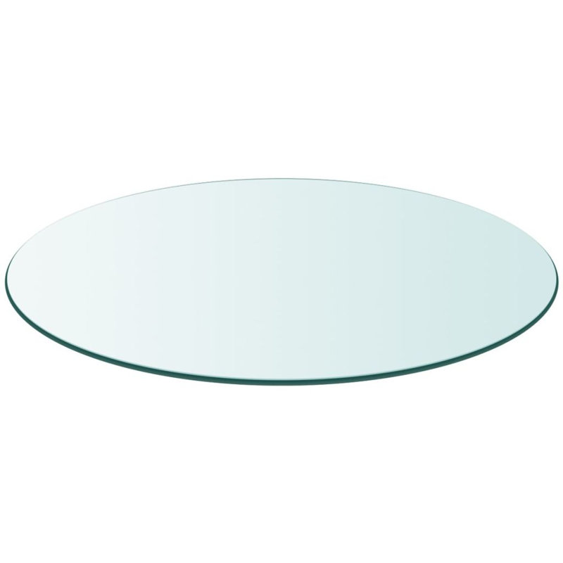 Table Top Glass Top Round Table Top Replacement for Coffee Side Tables, 0.3" H x 27.6" W x 27.6" D