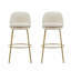 Tabouret de bar en métal doré l 20,25 po x P 18,75 po x H 37,75 po Rio Claro