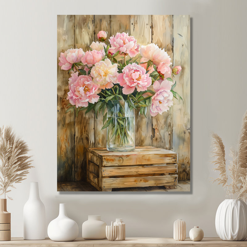 Shonna - Floral Wall Art, 32" H x 24" W, Wrapped Canvas, Does Not Apply
