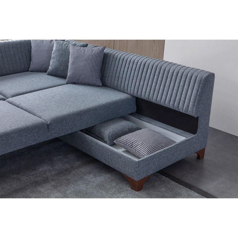 Canapé-lit d'angle, Gris