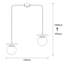Lustre industriel moderne, hauteur réglable, structure en métal blanc et noir, 63,0 po x 5,9 po | 2 x douilles E27, 40 W maximum | Conception scandinave élégante, parfaite pour la salle à manger et le salon, avec instructions d'installation