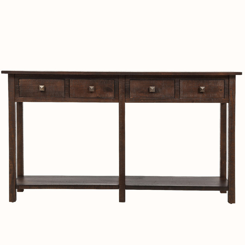 Console de rangement avec tiroirs et tablette inférieure Leshelle , Espresso