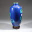 Véritable vase cloisonné avec support en bois sur mesure