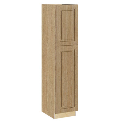 Gallery Express Ellison Plywood Assembled 18 in. W X 24 in. D X 84 in. H Pantry Kitchen Cabinet with Soft Close Left in Straw