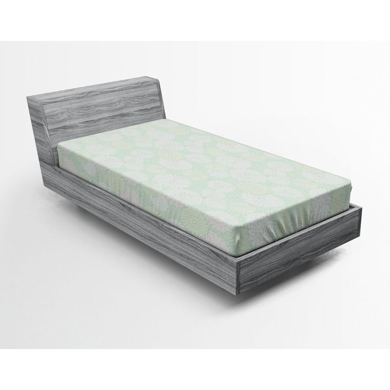 Microfiber Geometric Fitted Sheet, Twin Fitted Sheet